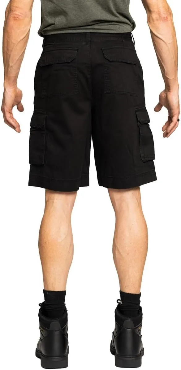Full Blue Big Men's Cargo Shorts with Expandable Waist