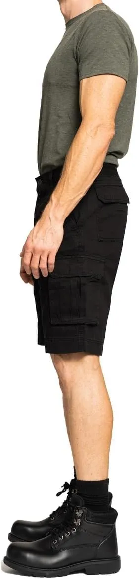 Full Blue Big Men's Cargo Shorts with Expandable Waist