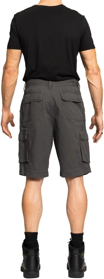 Full Blue Big Men's Cargo Shorts with Expandable Waist