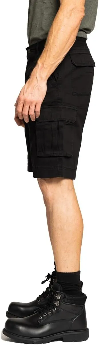 Full Blue Big Men's Cargo Shorts with Expandable Waist
