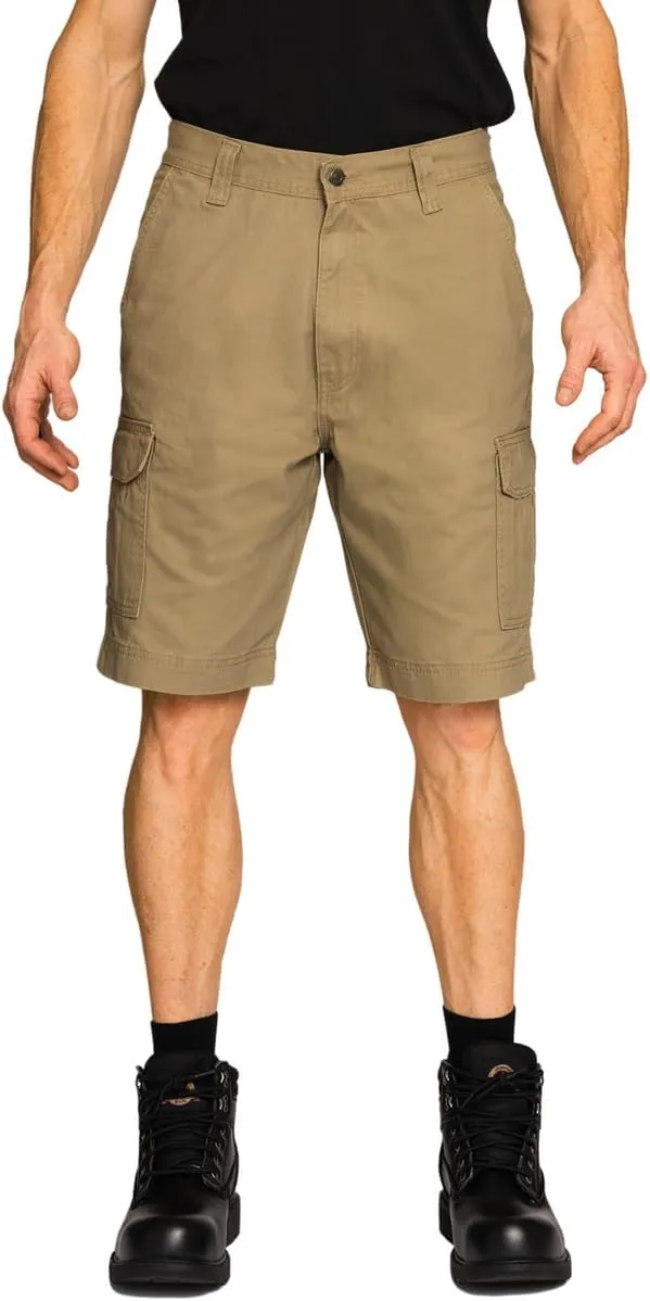 Full Blue Big Men's Cargo Shorts with Expandable Waist