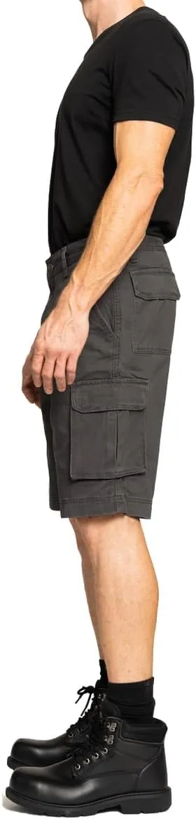 Full Blue Big Men's Cargo Shorts with Expandable Waist