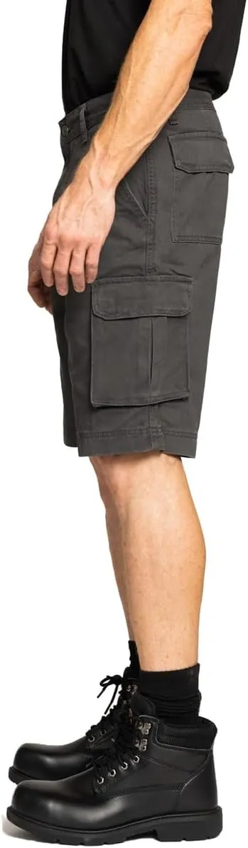 Full Blue Big Men's Cargo Shorts with Expandable Waist