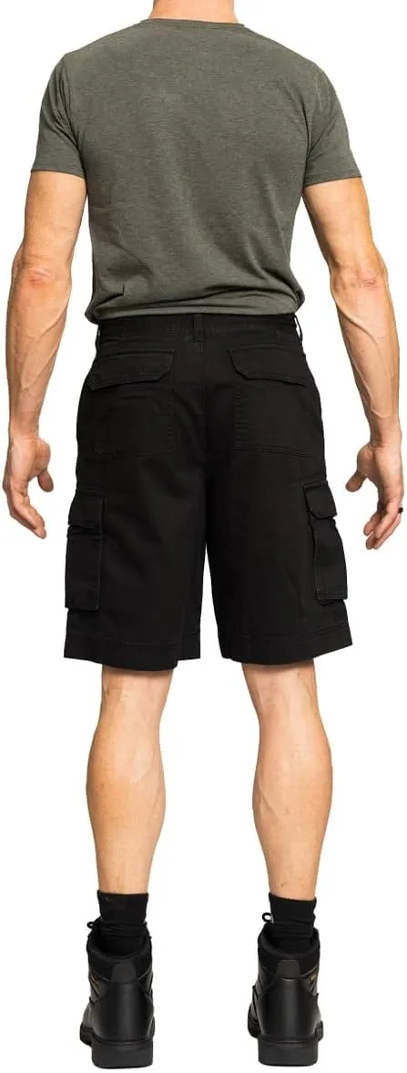 Full Blue Big Men's Cargo Shorts with Expandable Waist