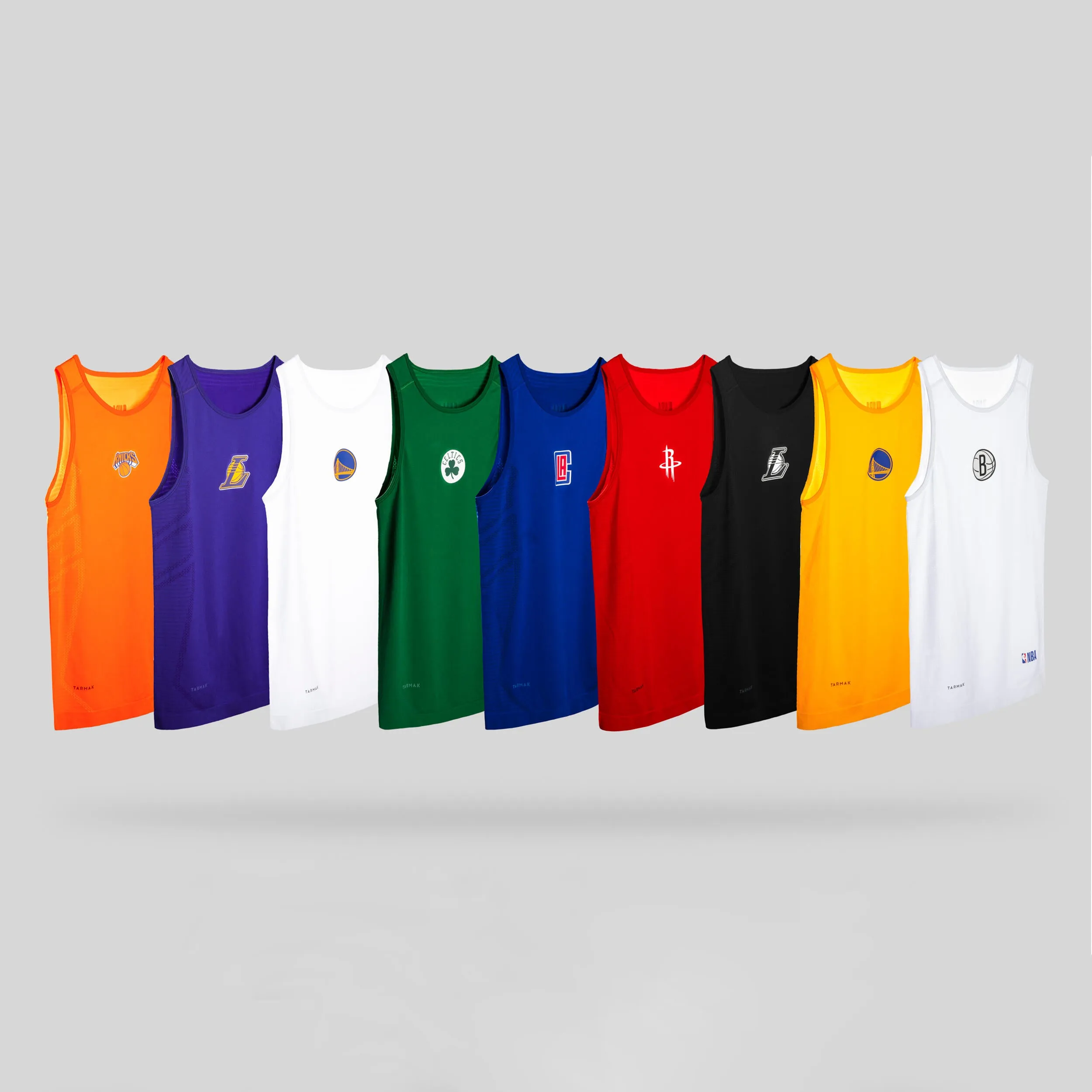 Functional basketball T-shirt UT500 NBA Los Angeles Lakers kids black TARMAK black/purple