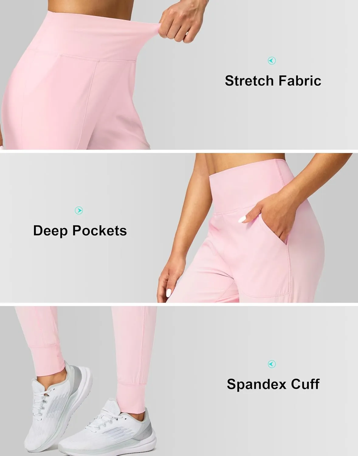 G Gradual Women's Joggers High Waisted Yoga Pants with Pockets Loose Leggings for Women Workout, Athletic, Lounge