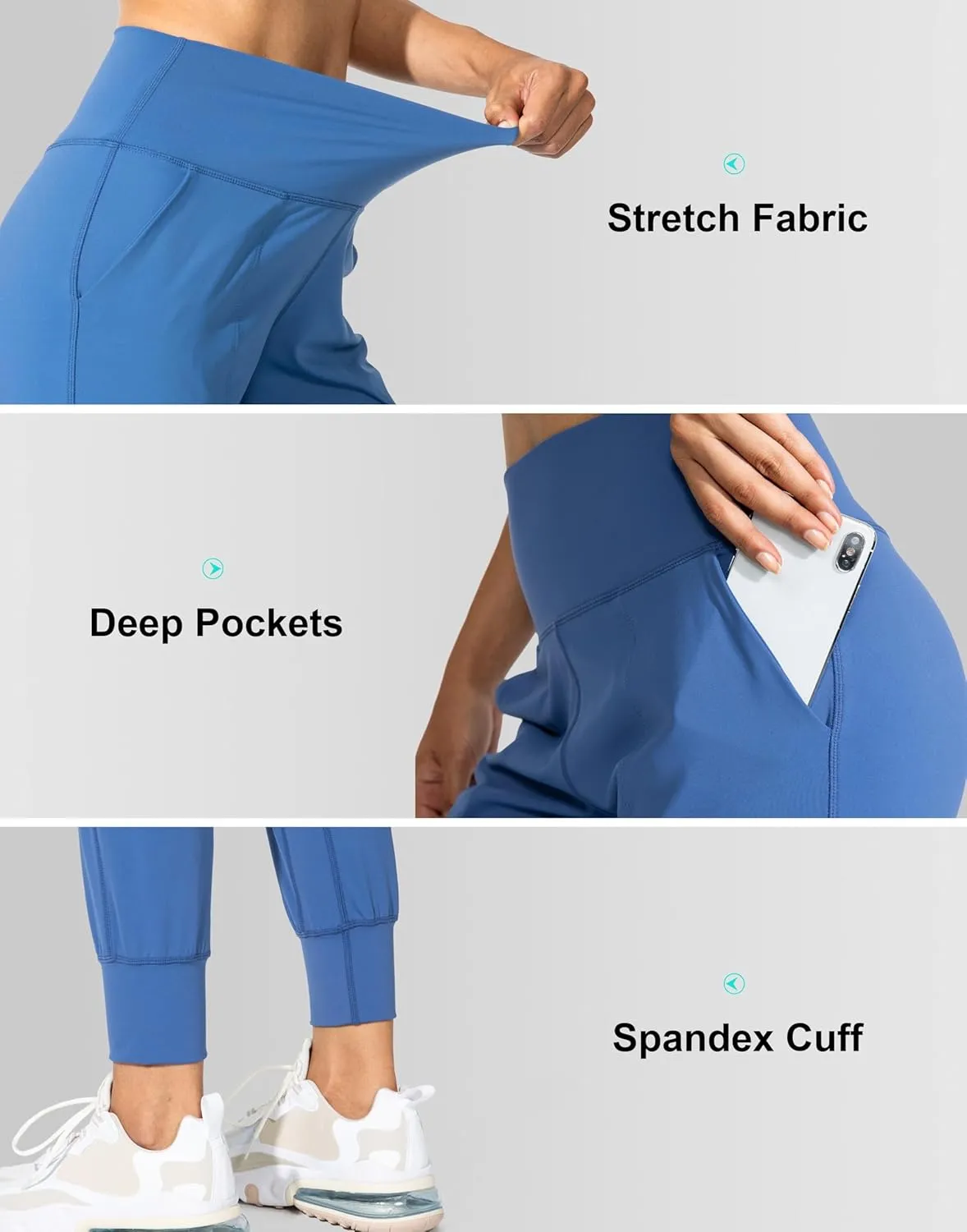G Gradual Women's Joggers High Waisted Yoga Pants with Pockets Loose Leggings for Women Workout, Athletic, Lounge