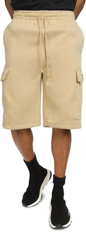 G-Style USA Men's Solid Fleece Heavyweight Cargo Shorts