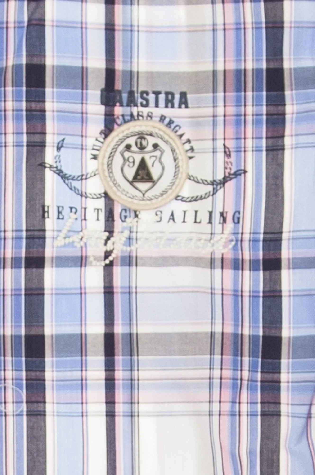 Gaastra - Blue Plaid Button Up Long Sleeve Dress Shirt -