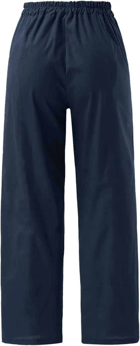 Harem Pants for Women Casual Comfy Cotton Lightweight Summer Beach Yoga Pants Elasitc Trousers Joggers with Pockets