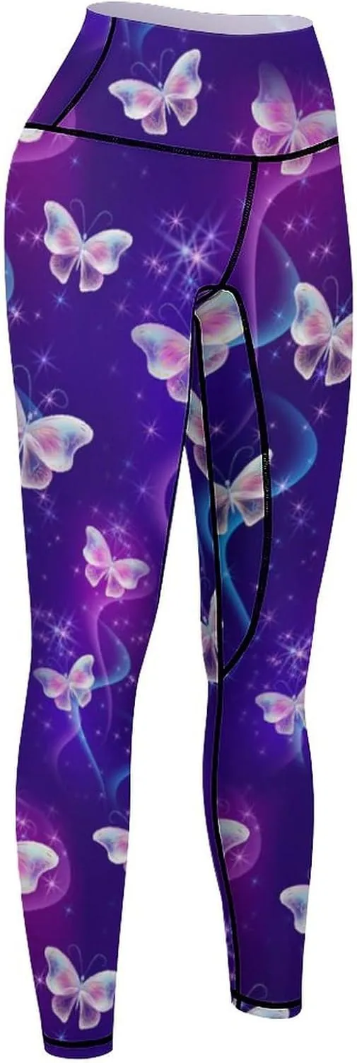 High Waisted Yoga Pants for Women Tummy Control 4 Way Stretch Running Workout Leggings Athletic Yoga Pants