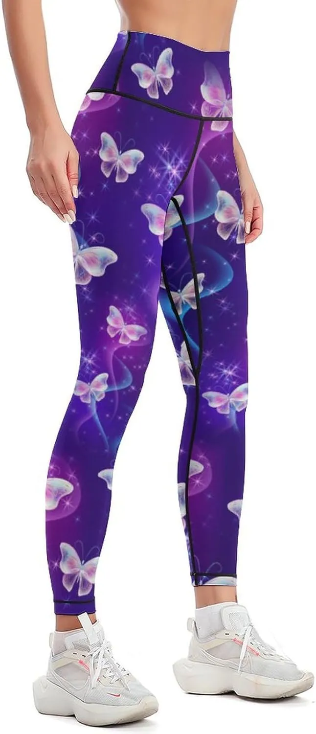High Waisted Yoga Pants for Women Tummy Control 4 Way Stretch Running Workout Leggings Athletic Yoga Pants