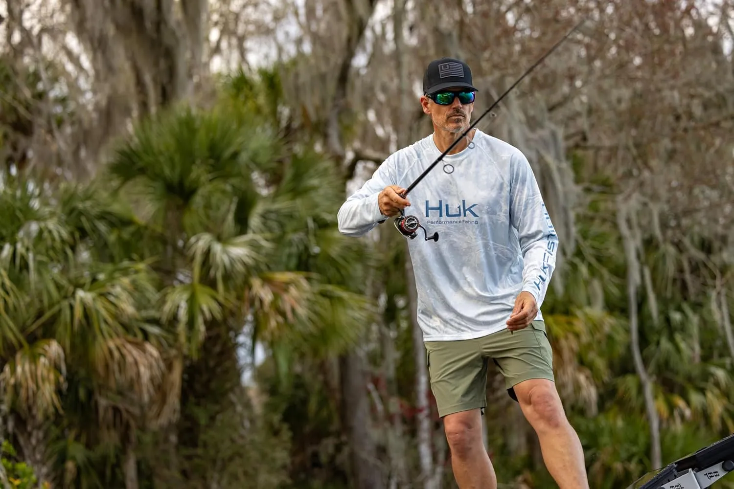 HUK Men's Creekbed, 7" Performance Fishing Cargo Shorts