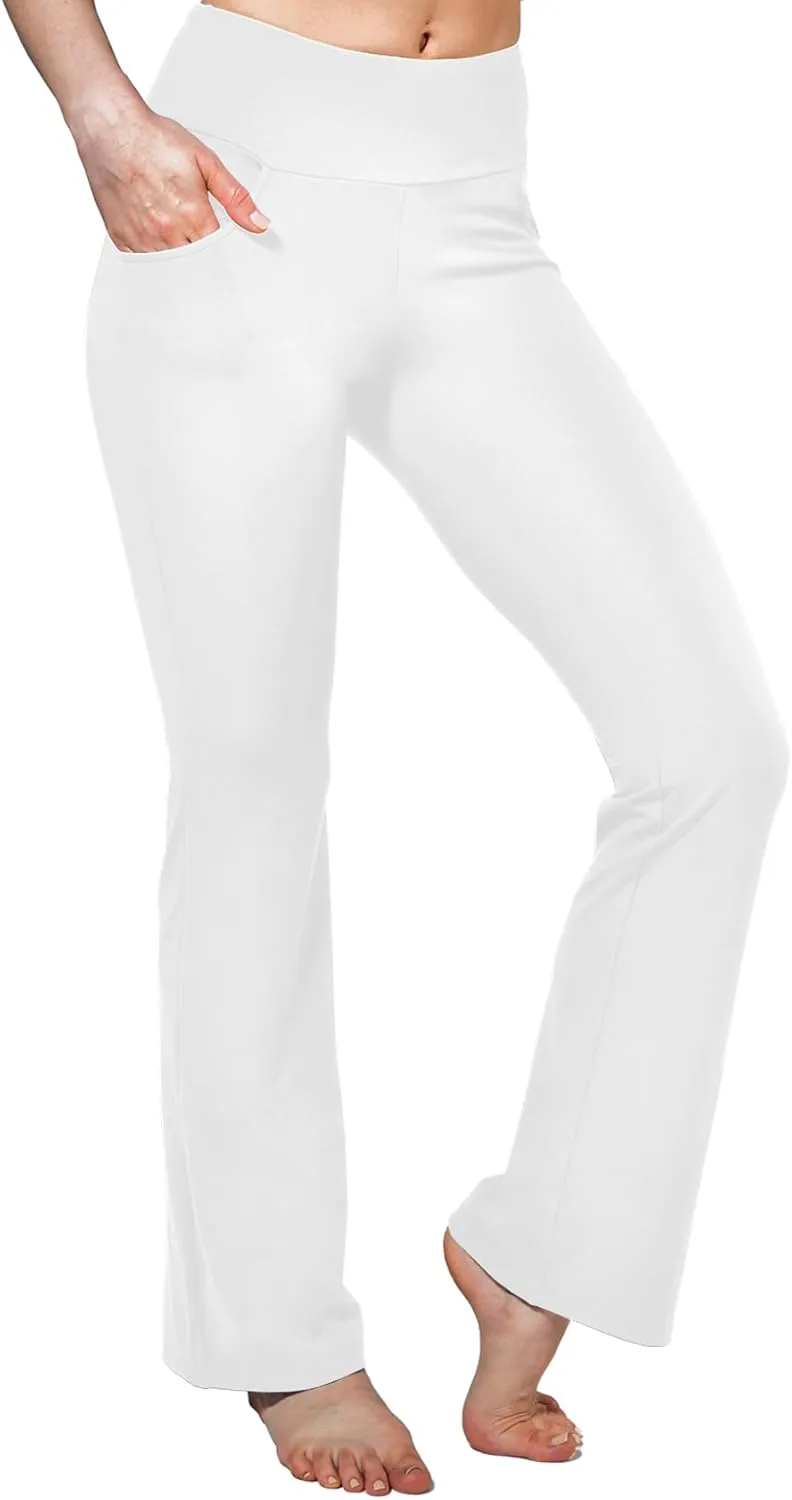 Ipletix Flare Leggings for Women, High Waisted Yoga Pants with Pockets for Women Trousers