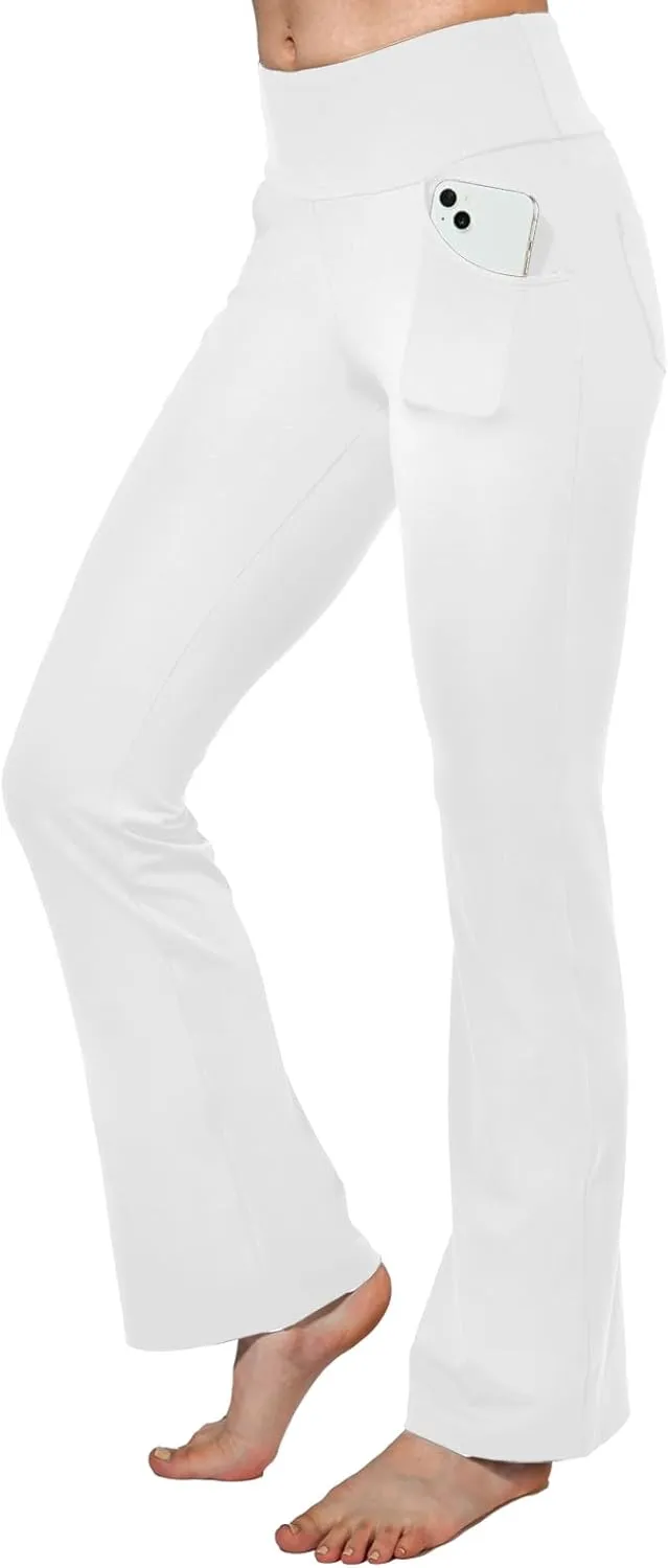 Ipletix Flare Leggings for Women, High Waisted Yoga Pants with Pockets for Women Trousers