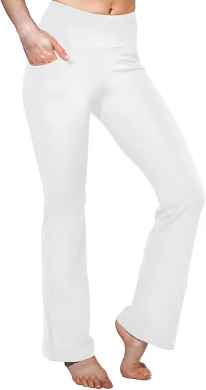 Ipletix Flare Leggings for Women, High Waisted Yoga Pants with Pockets for Women Trousers