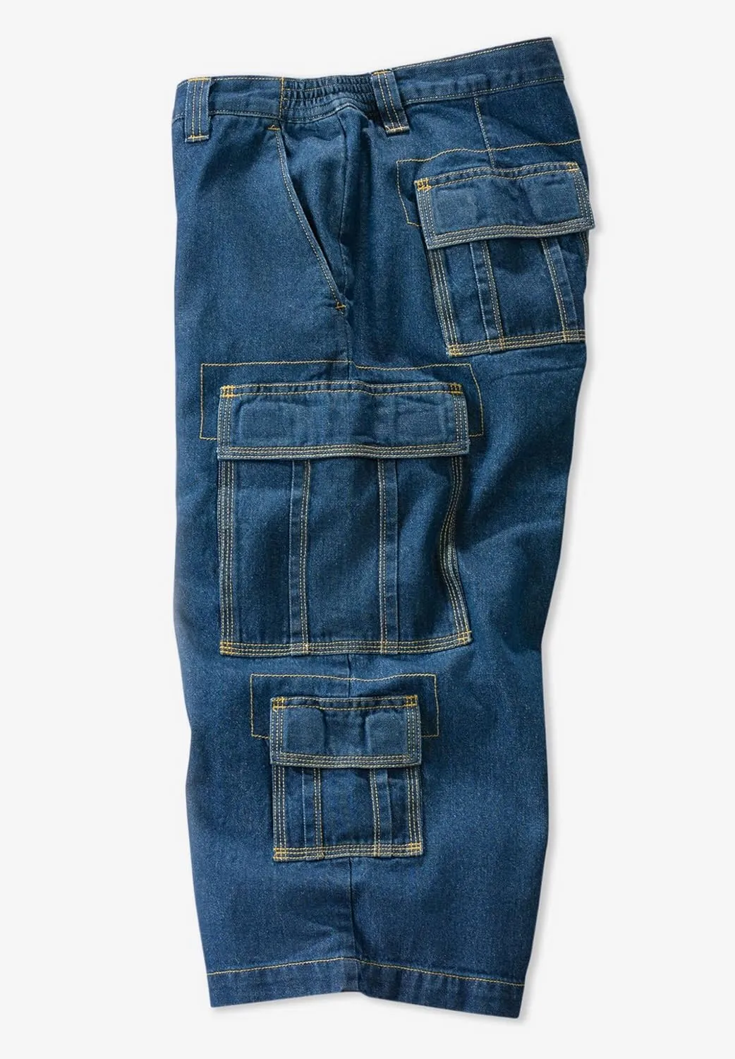 KingSize Men's Big & Tall 17" Side Elastic Cargo Shorts