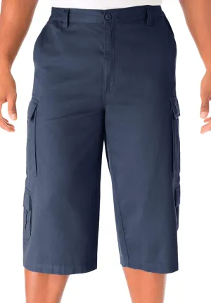 KingSize Men's Big & Tall 17" Side Elastic Cargo Shorts