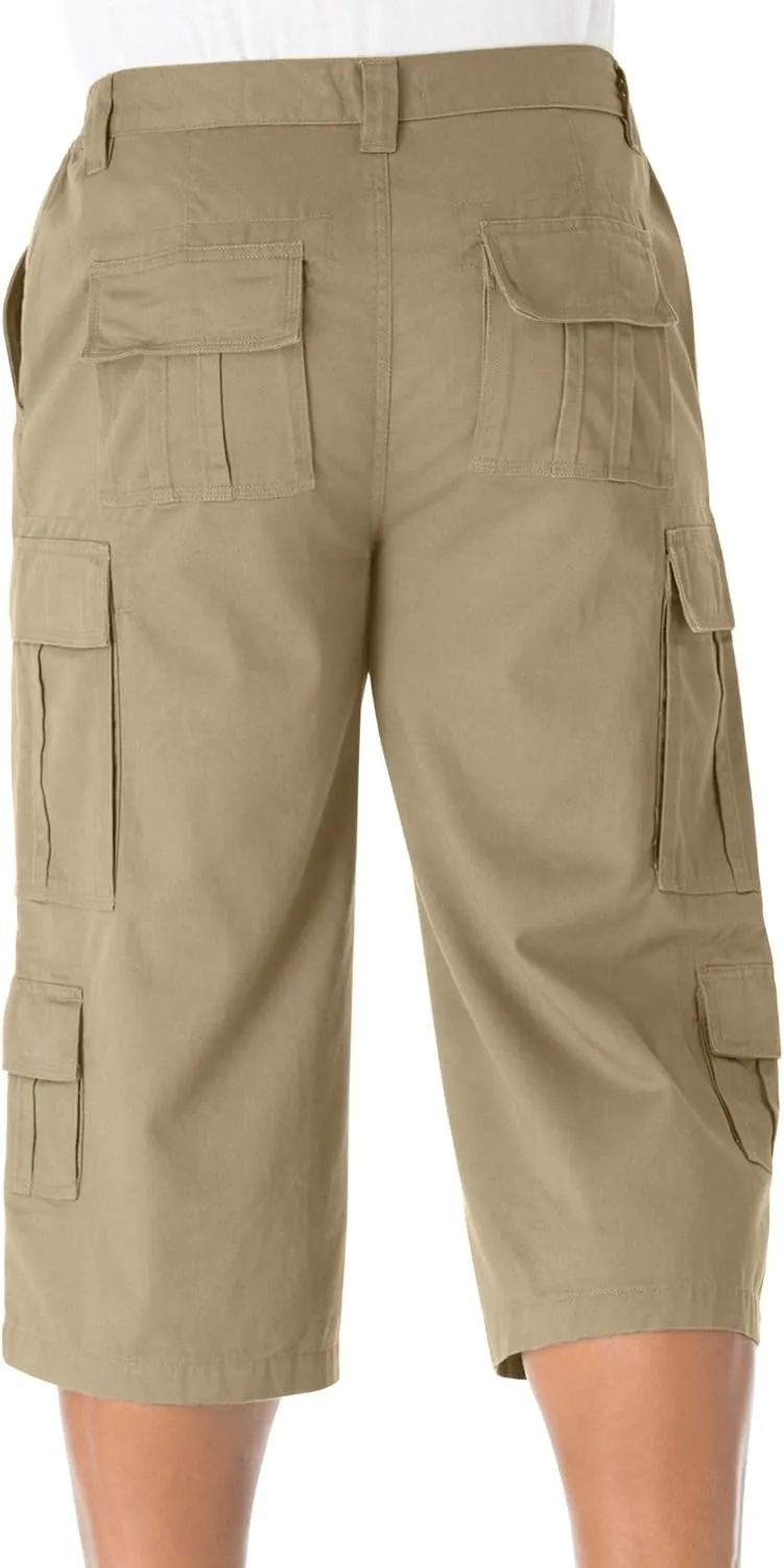 KingSize Men's Big & Tall 17" Side Elastic Cargo Shorts