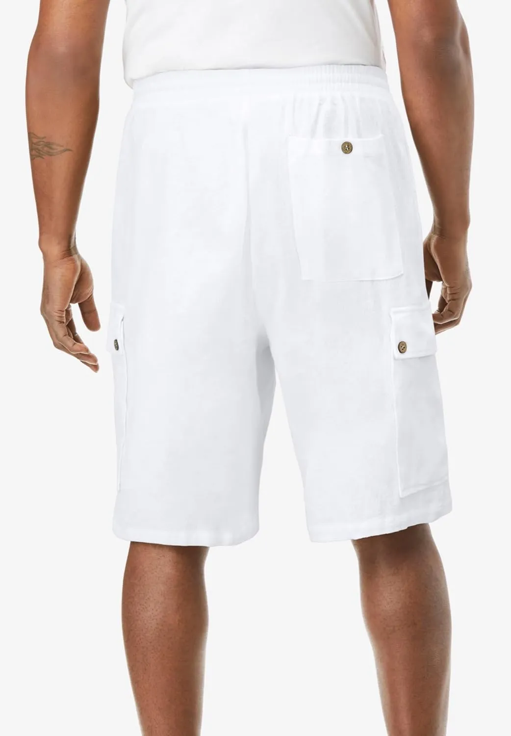 KingSize Men's Big & Tall Full Elastic Waist Gauze Cargo Shorts