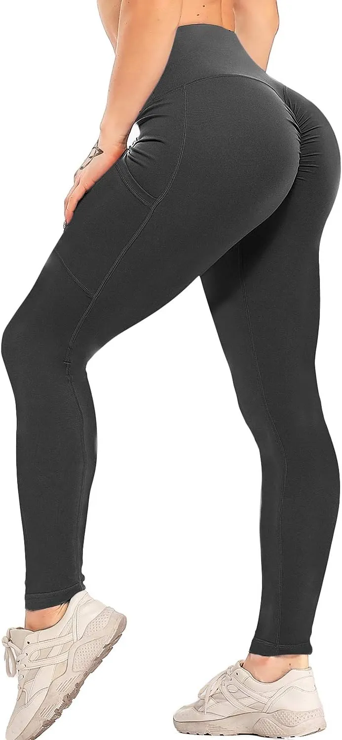 KIWI RATA Scrunch Butt Leggings for Women Butt Lift High Waisted Yoga Pants Sports Workout Tights