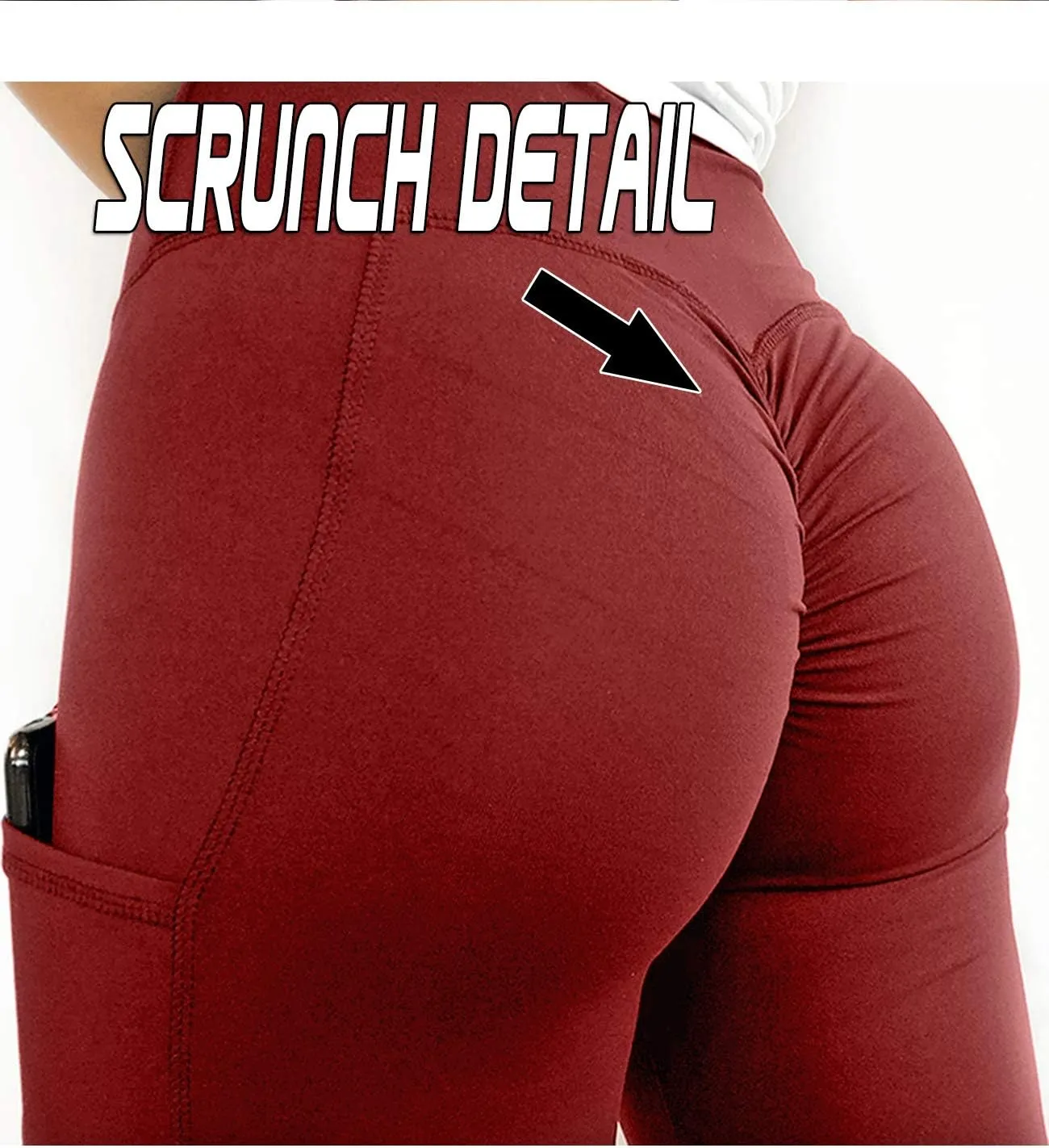 KIWI RATA Scrunch Butt Leggings for Women Butt Lift High Waisted Yoga Pants Sports Workout Tights