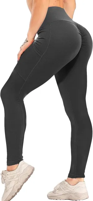 KIWI RATA Scrunch Butt Leggings for Women Butt Lift High Waisted Yoga Pants Sports Workout Tights