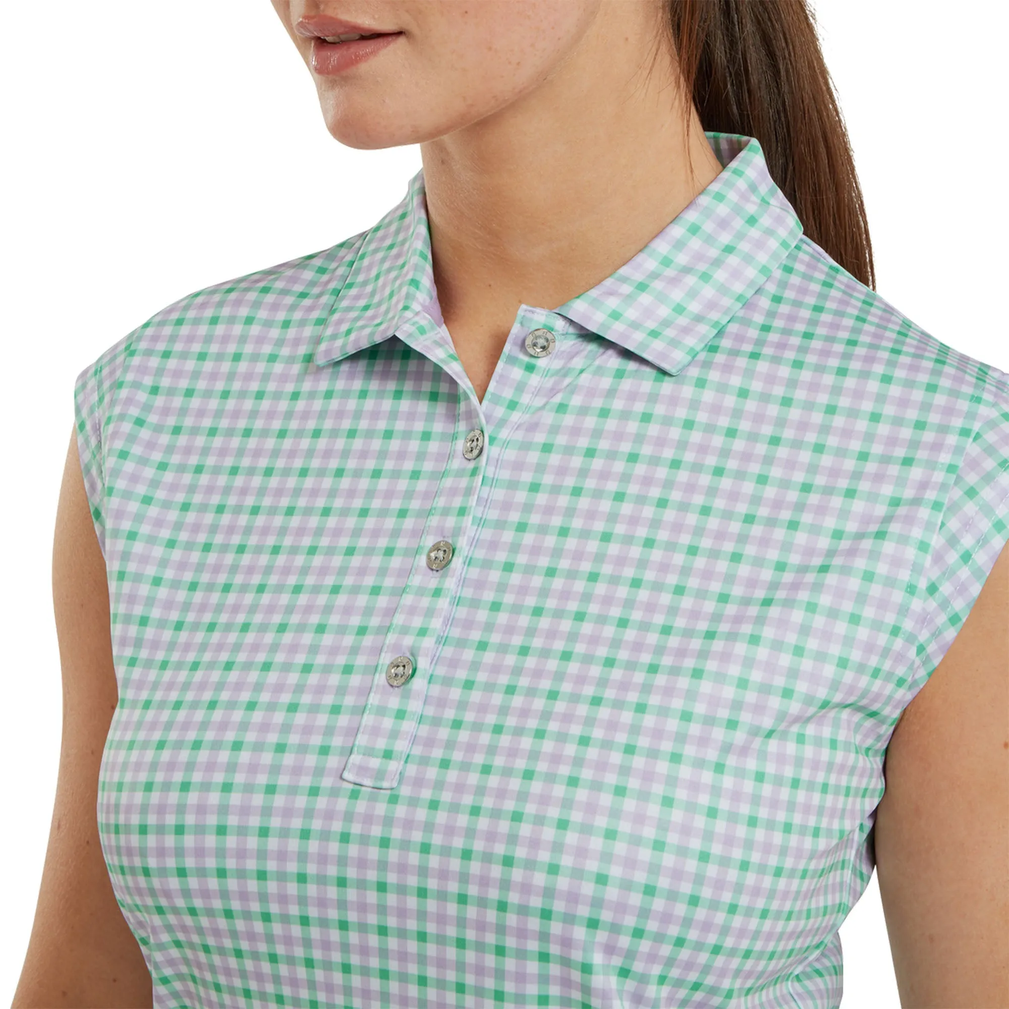 Lavender Fields Gingham Print Interlock Women's
