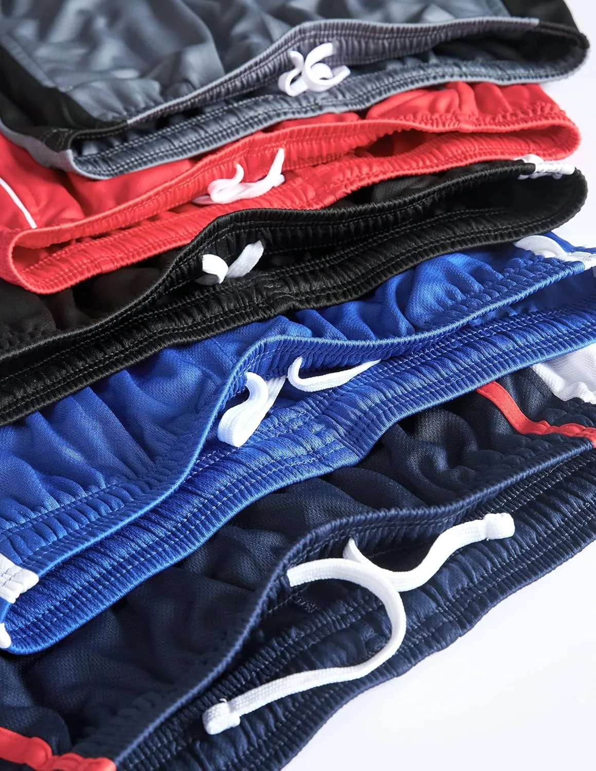 Liberty Imports 5 Pack Big Boys Youth Athletic Mesh Basketball Shorts with Pockets Quick Dry Activewear