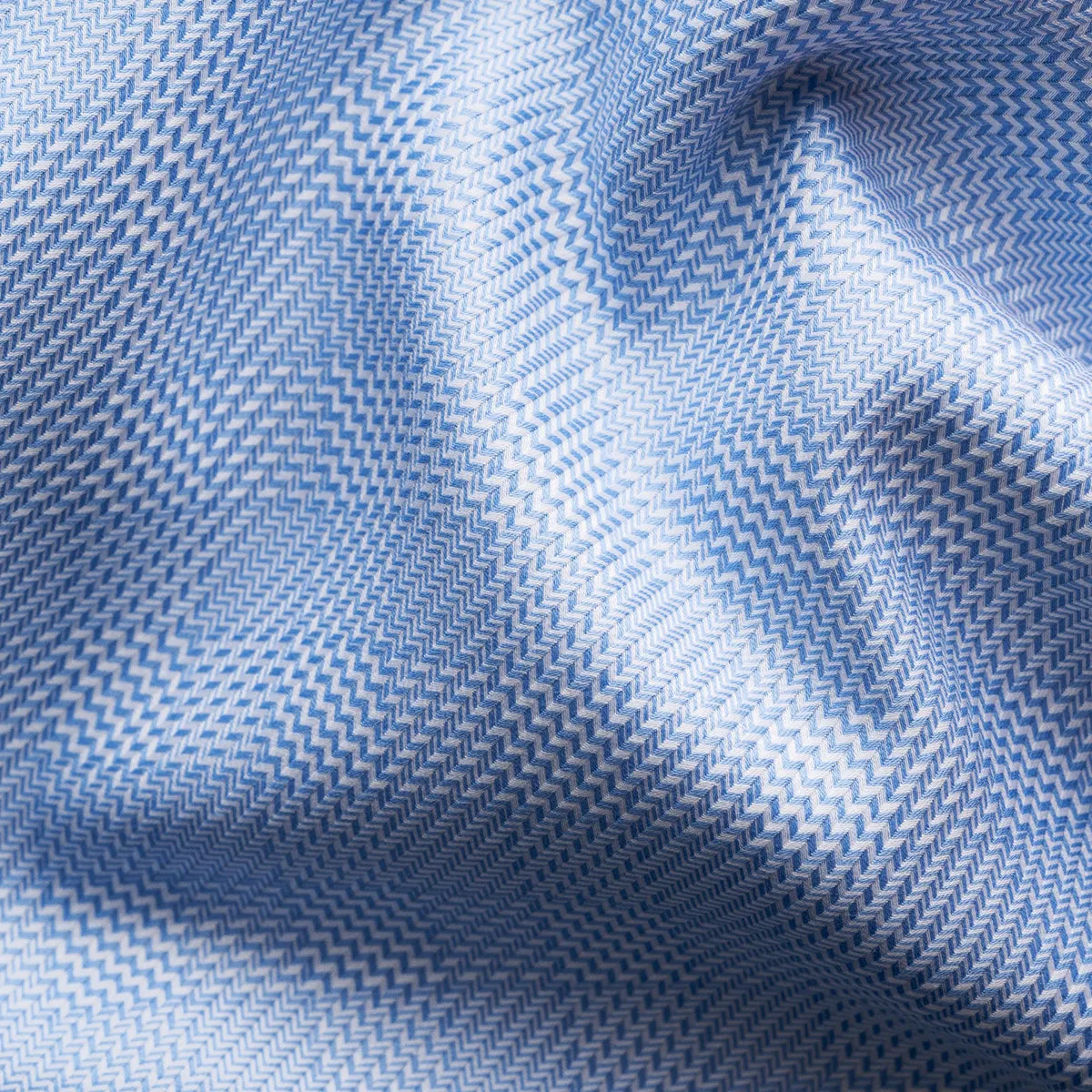 Light Blue Checked King Twill Contemporary Fit Shirt