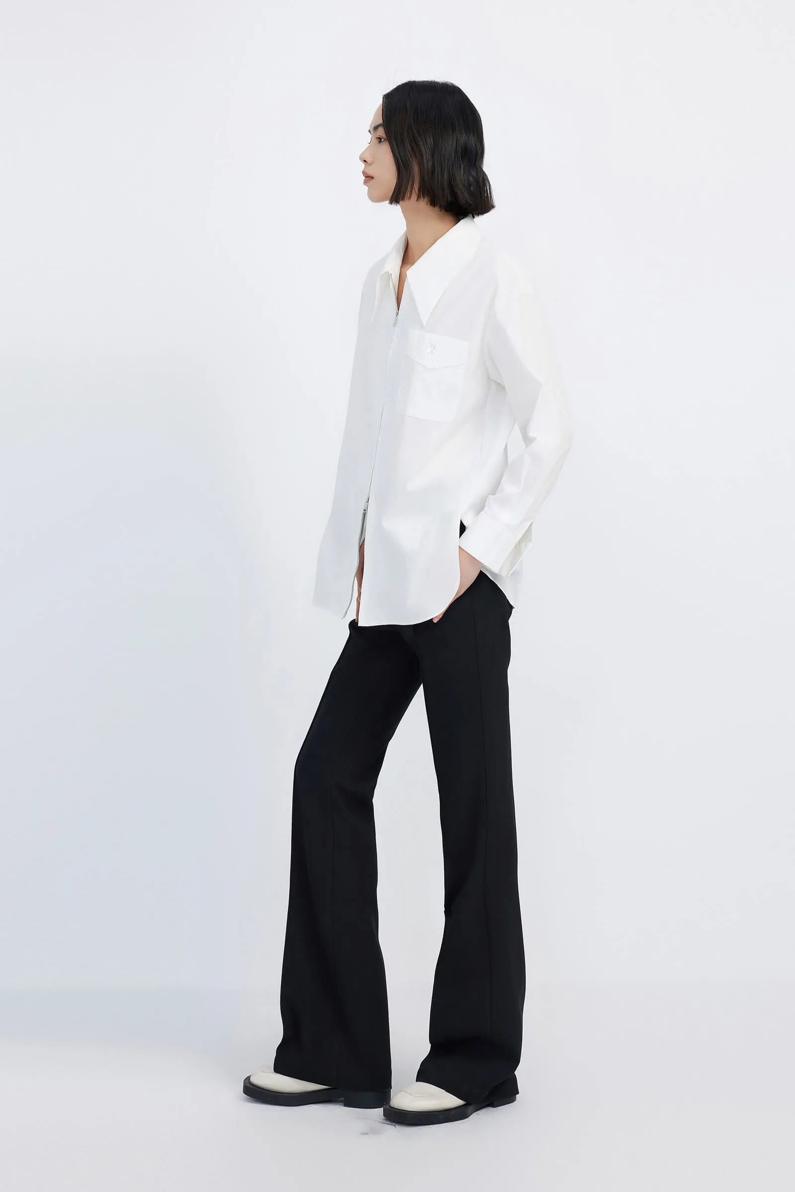 LILY Double-Zip Embroidered Shirt