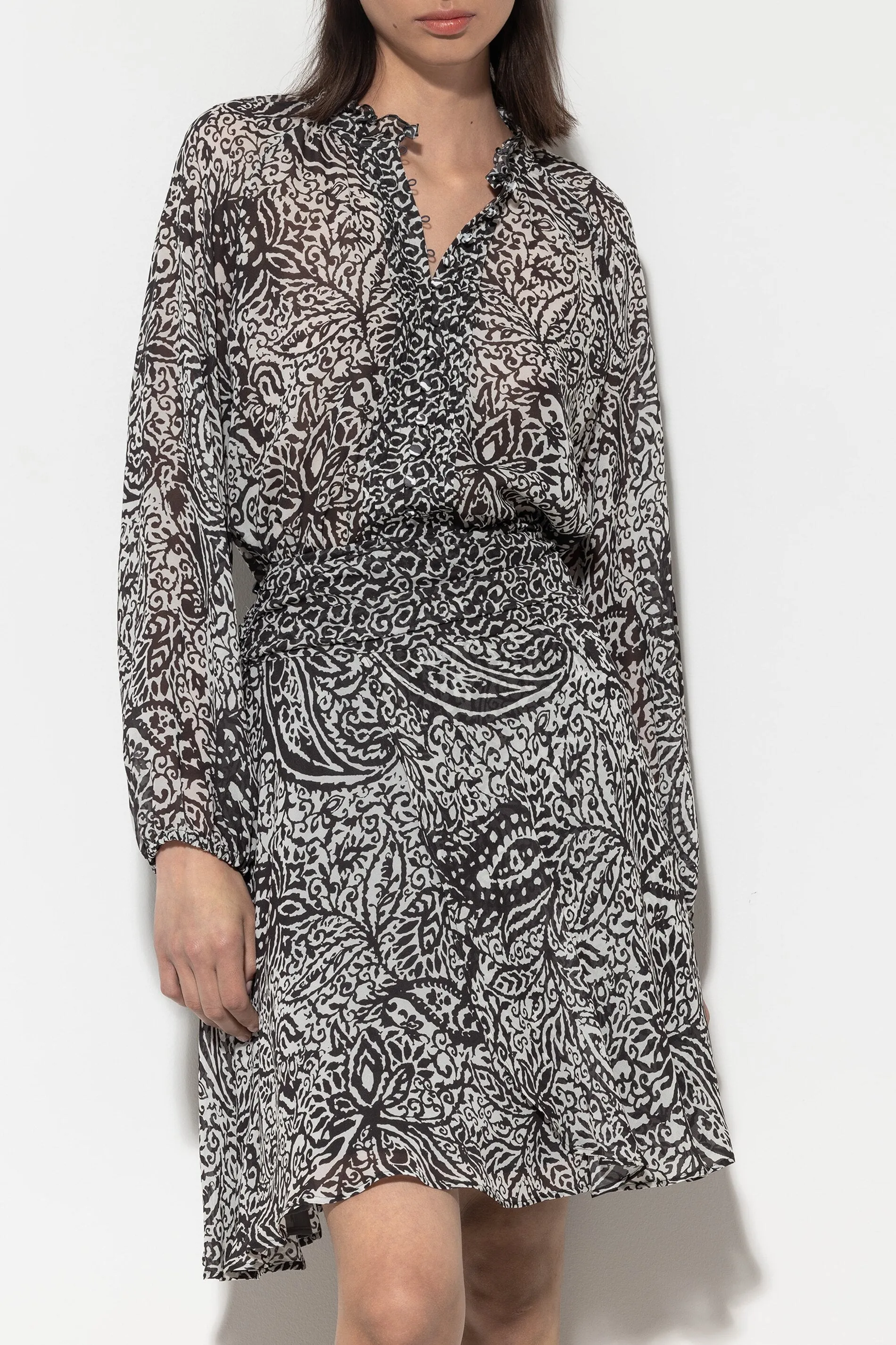 LUISA CERANO Black Print Blouse