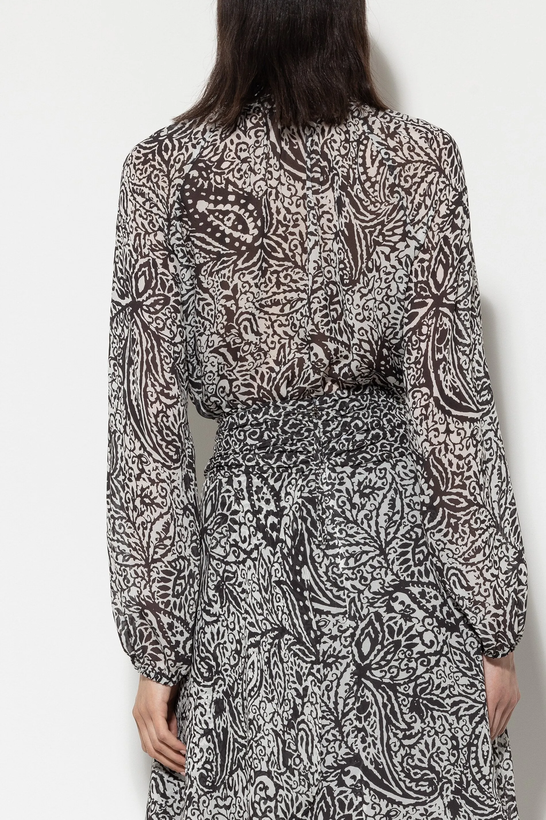 LUISA CERANO Black Print Blouse