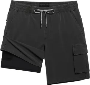 maamgic Mens Swim Trunks with Compression Liner 9 inch Quick Dry Men Bathing Suit Stretch Board Shorts