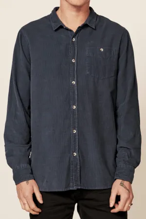 Men At Work Cord Shirt - Trade Blue