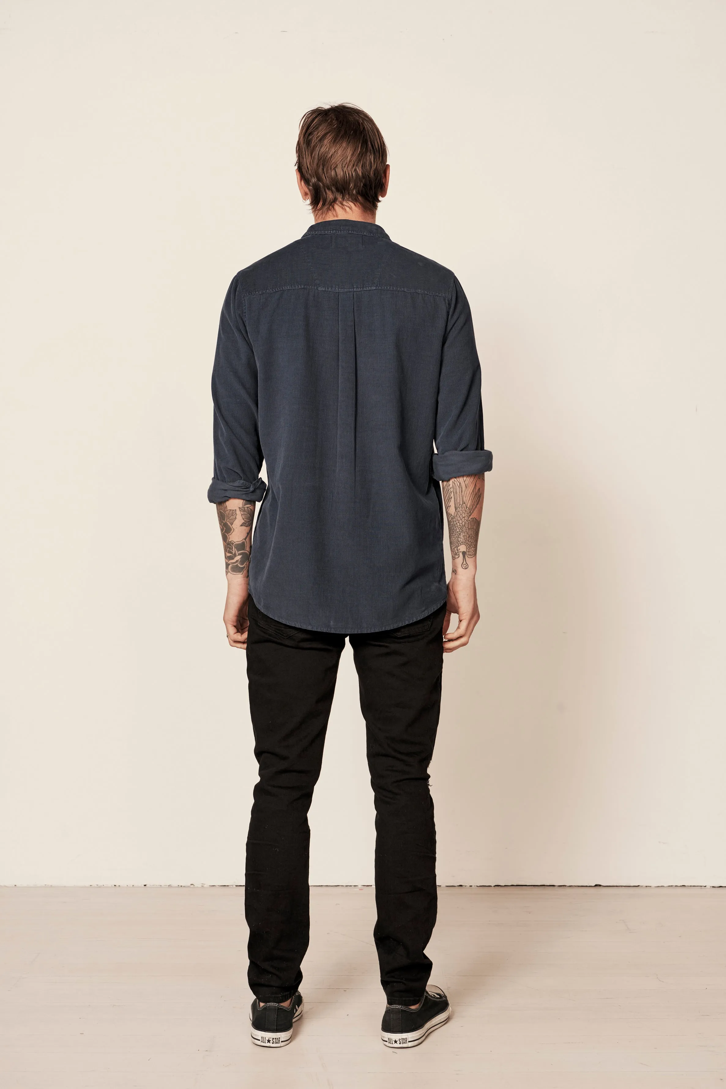 Men At Work Cord Shirt - Trade Blue