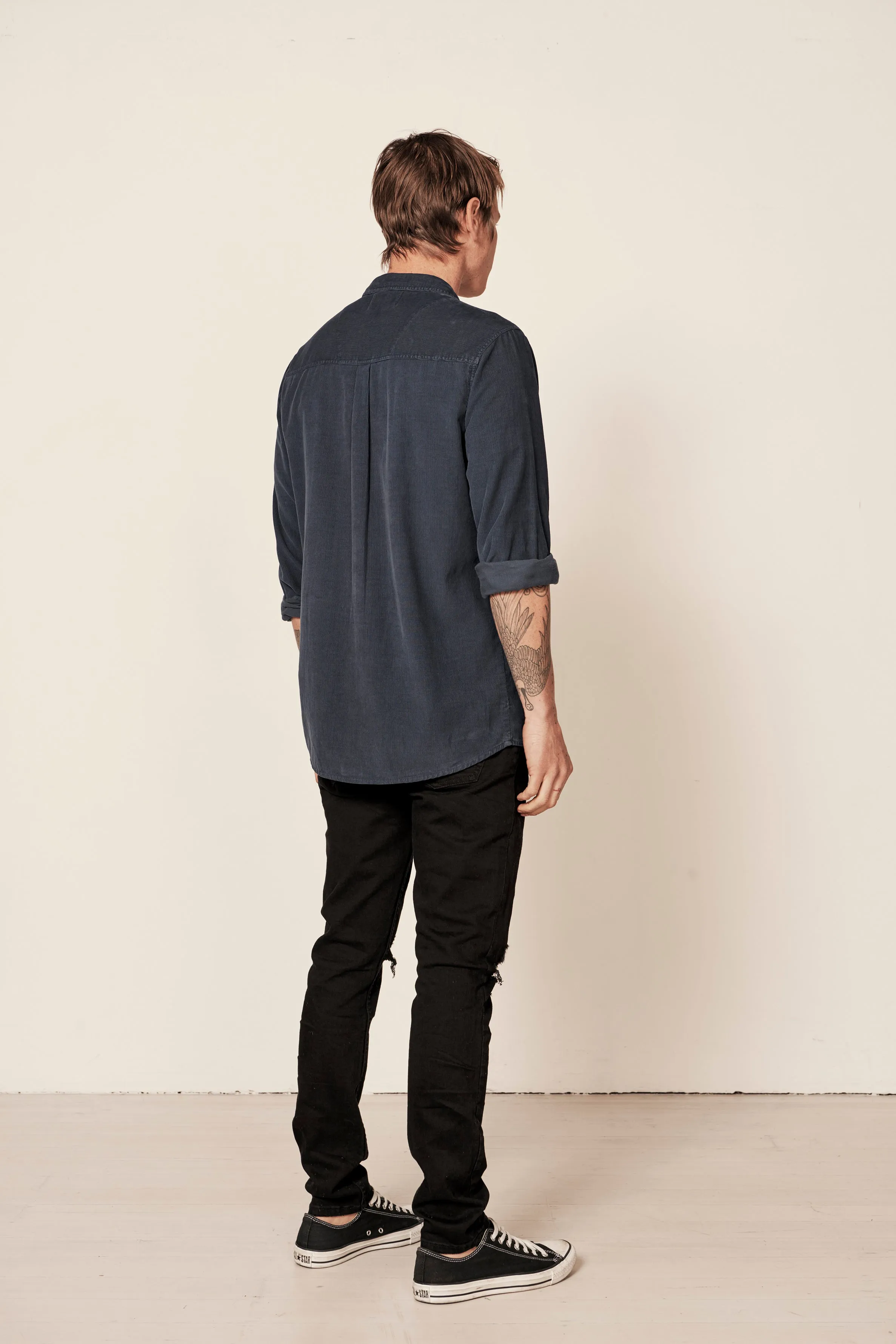 Men At Work Cord Shirt - Trade Blue