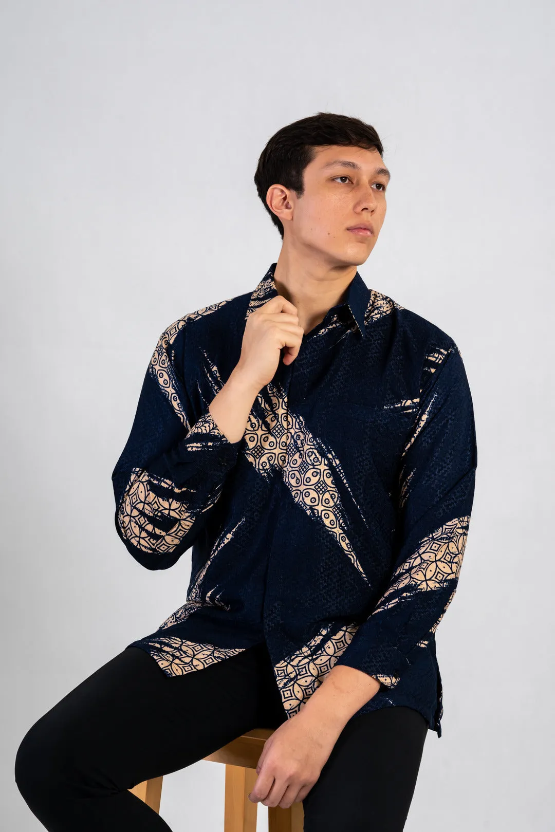 Men's Batik Shirt - Horizon | Long Sleeves