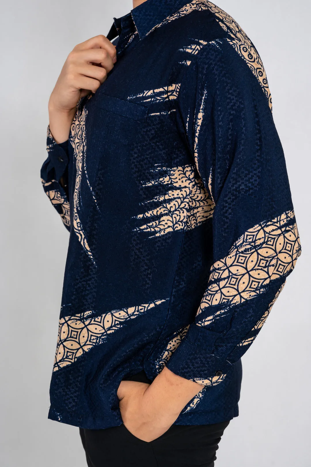 Men's Batik Shirt - Horizon | Long Sleeves