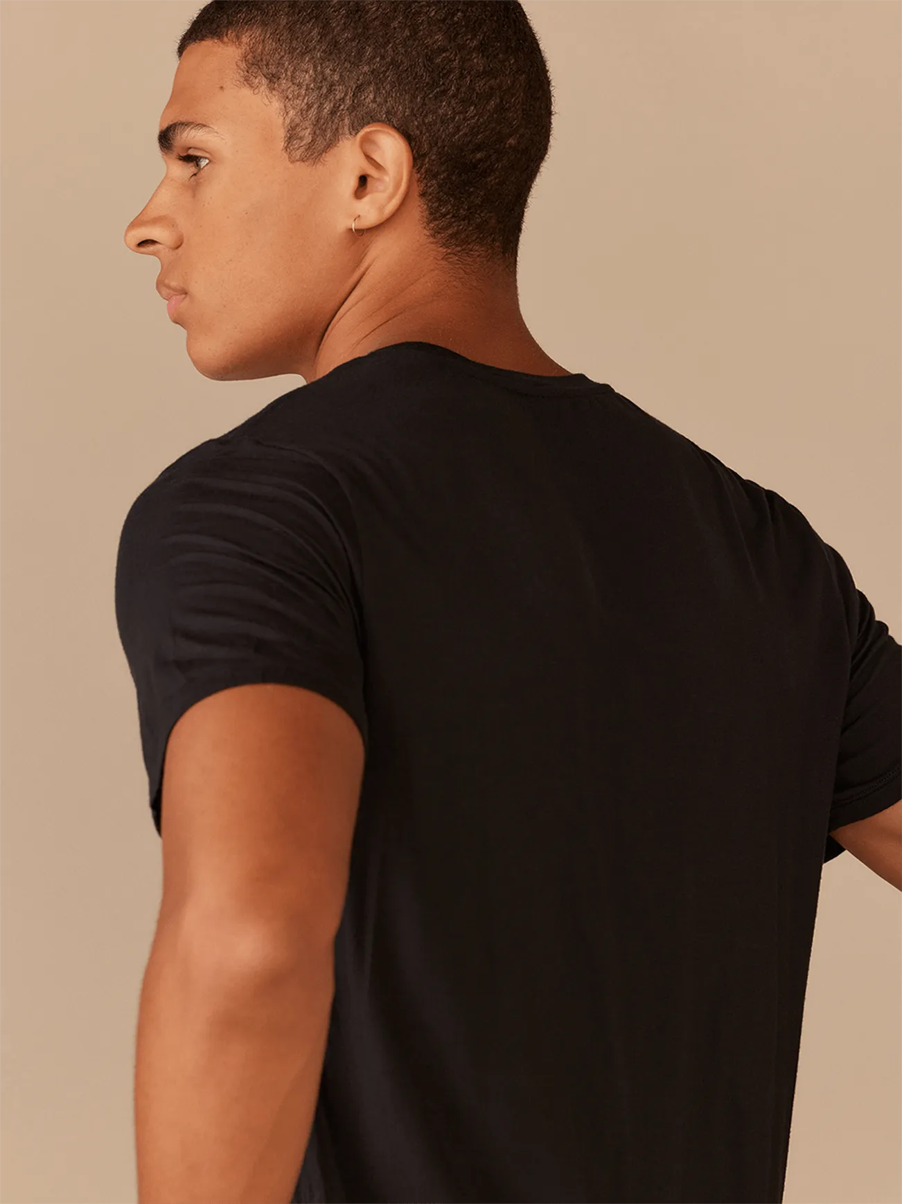 Men's Lightweight Modal Crew Undershirt | Black