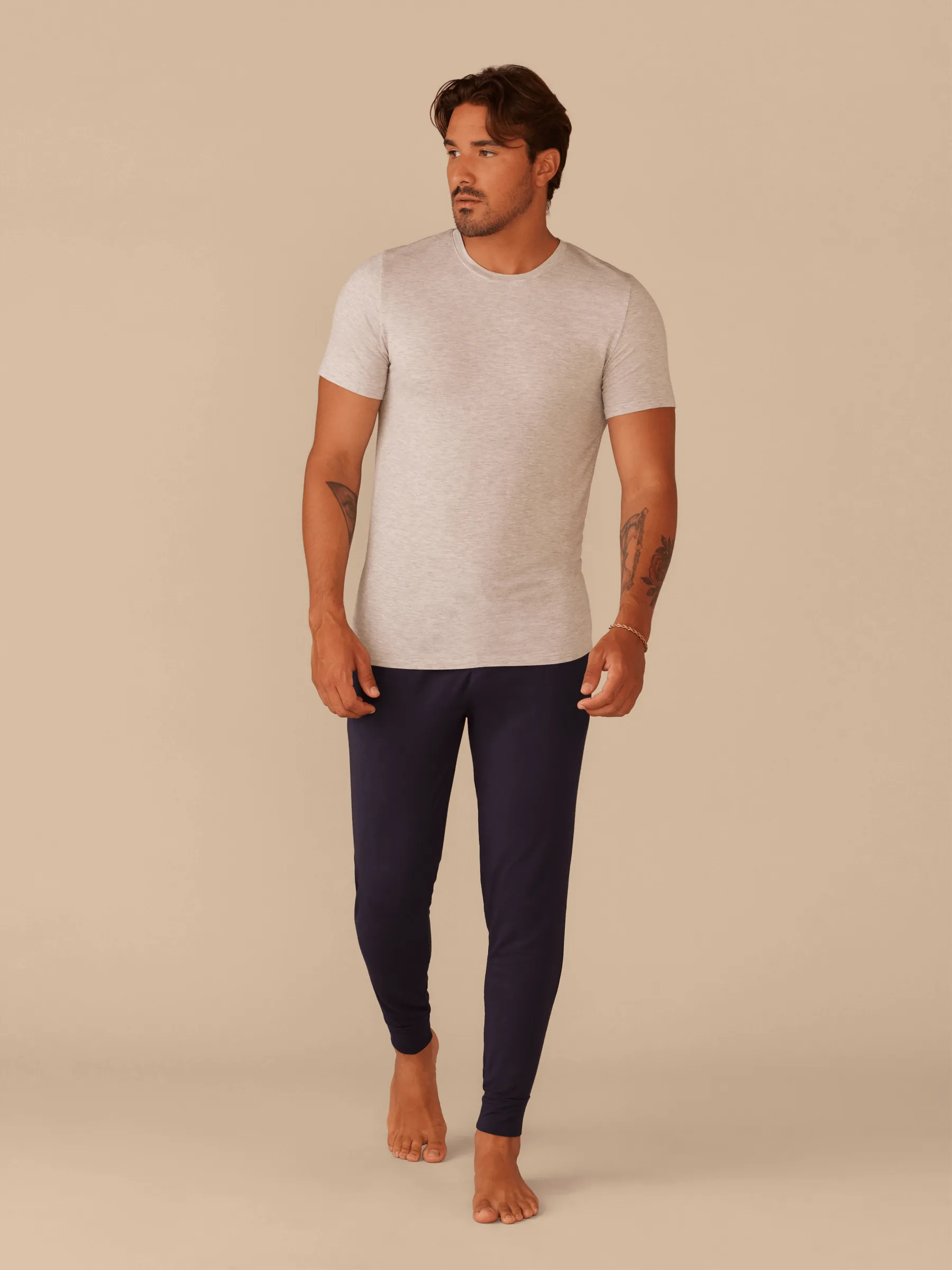Men's Lightweight Modal Crew Undershirt | Heather Grey