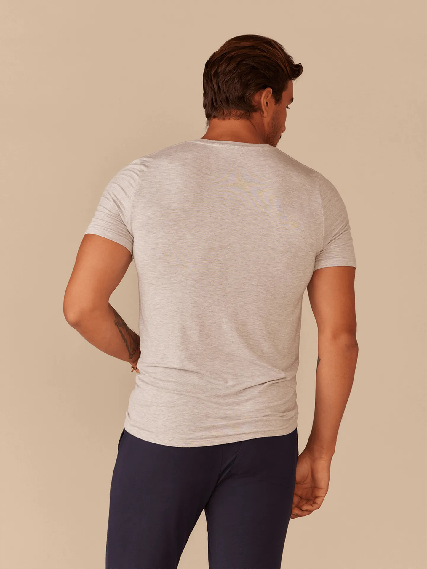 Men's Lightweight Modal Crew Undershirt | Heather Grey