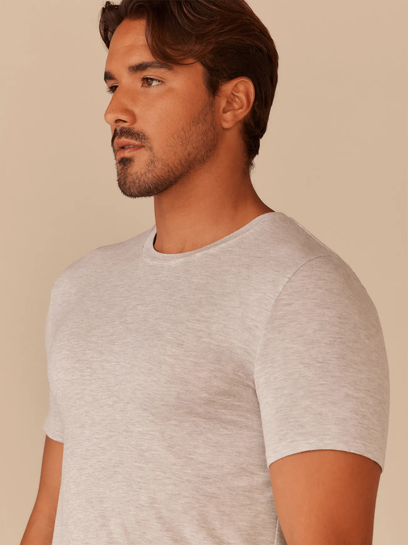Men's Lightweight Modal Crew Undershirt | Heather Grey