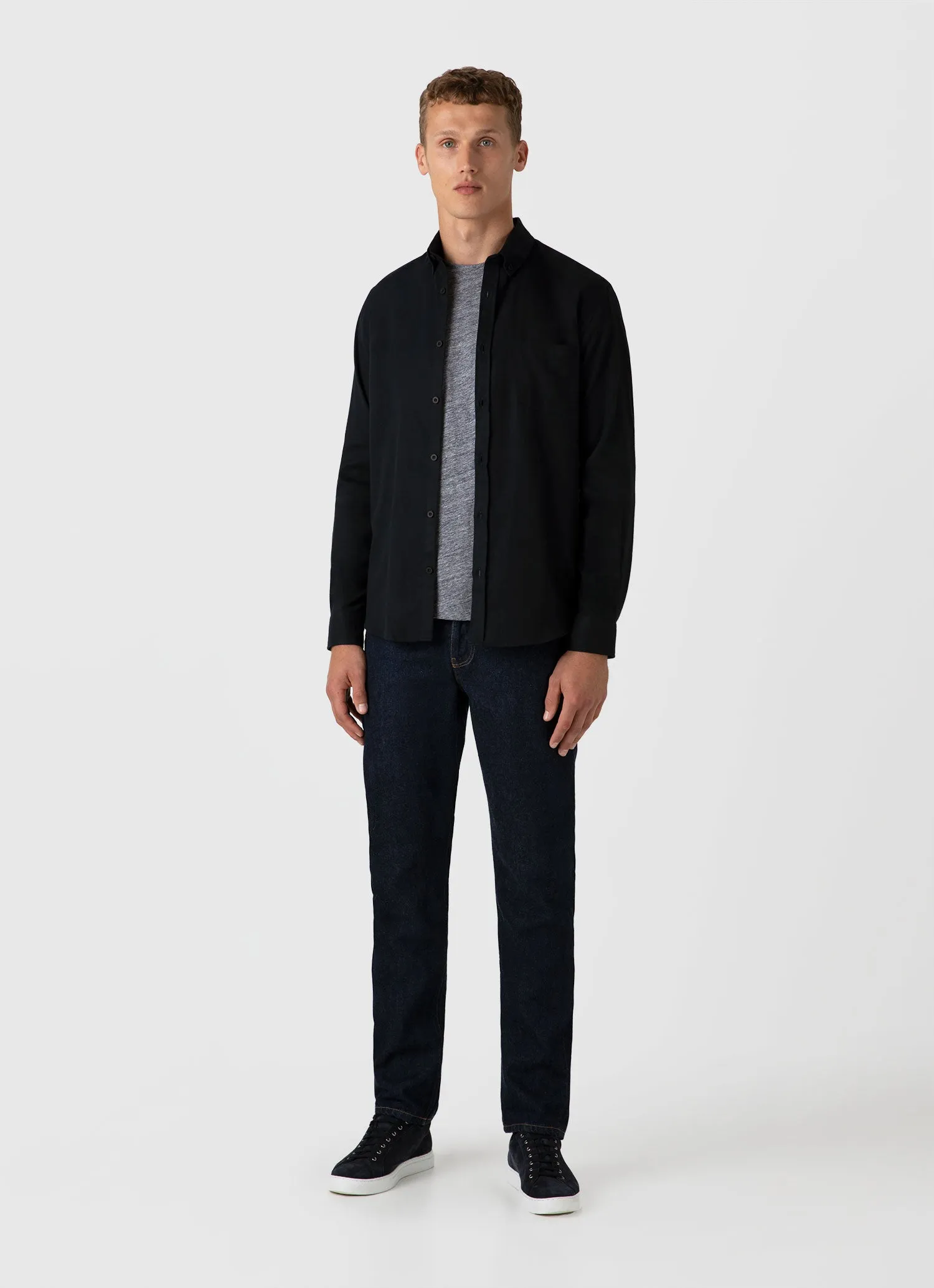 Men's Riviera Midweight T-shirt in Navy Twist