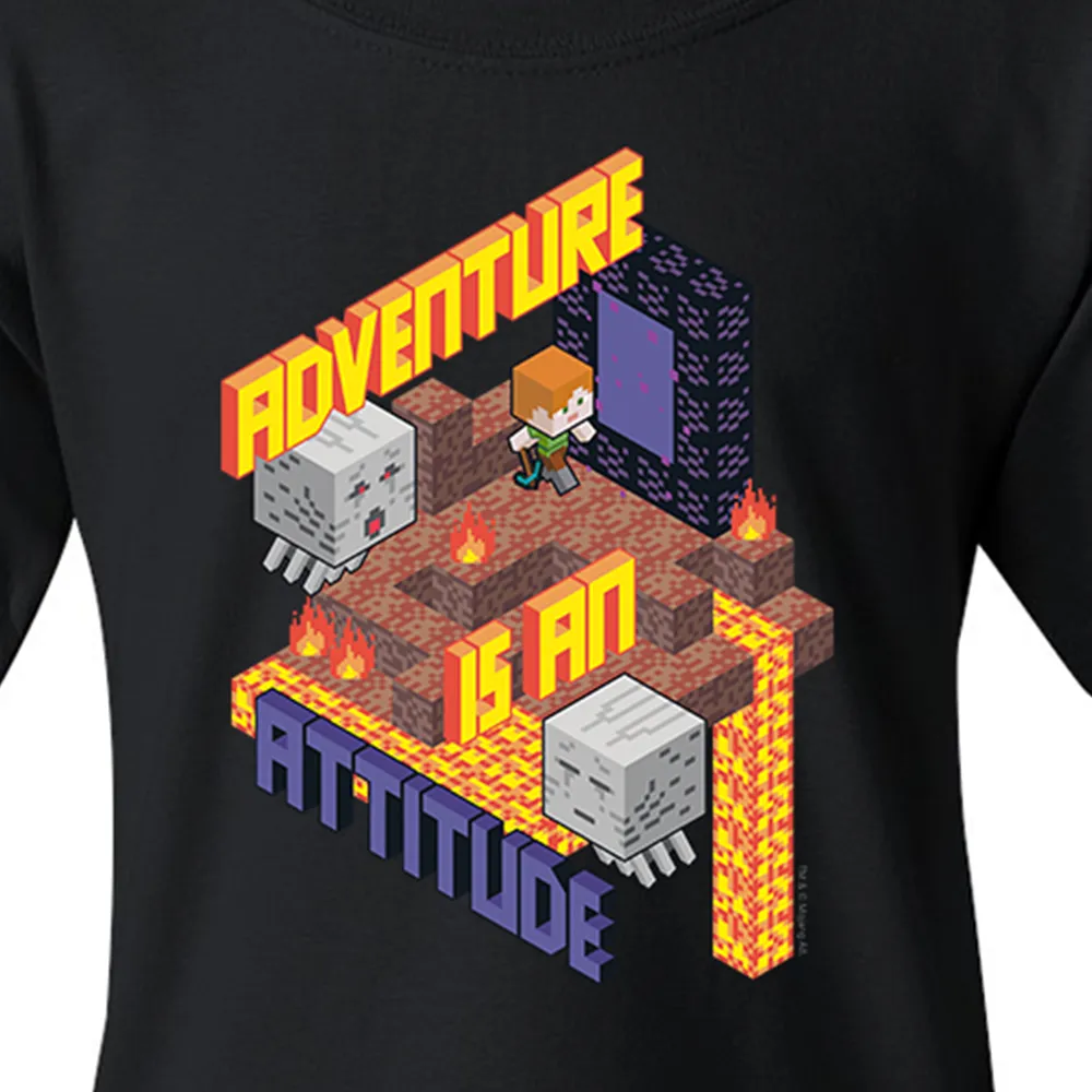 Minecraft Adventure is an Attitude Kids Short Sleeve T-Shirt