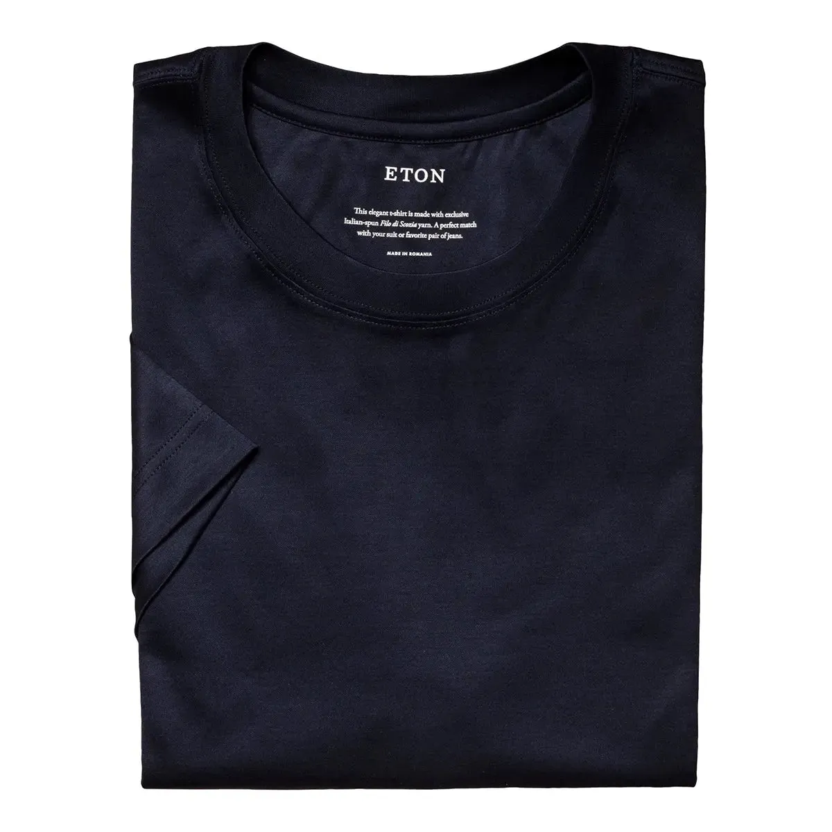 Navy Blue Filo di Scozia T-shirt