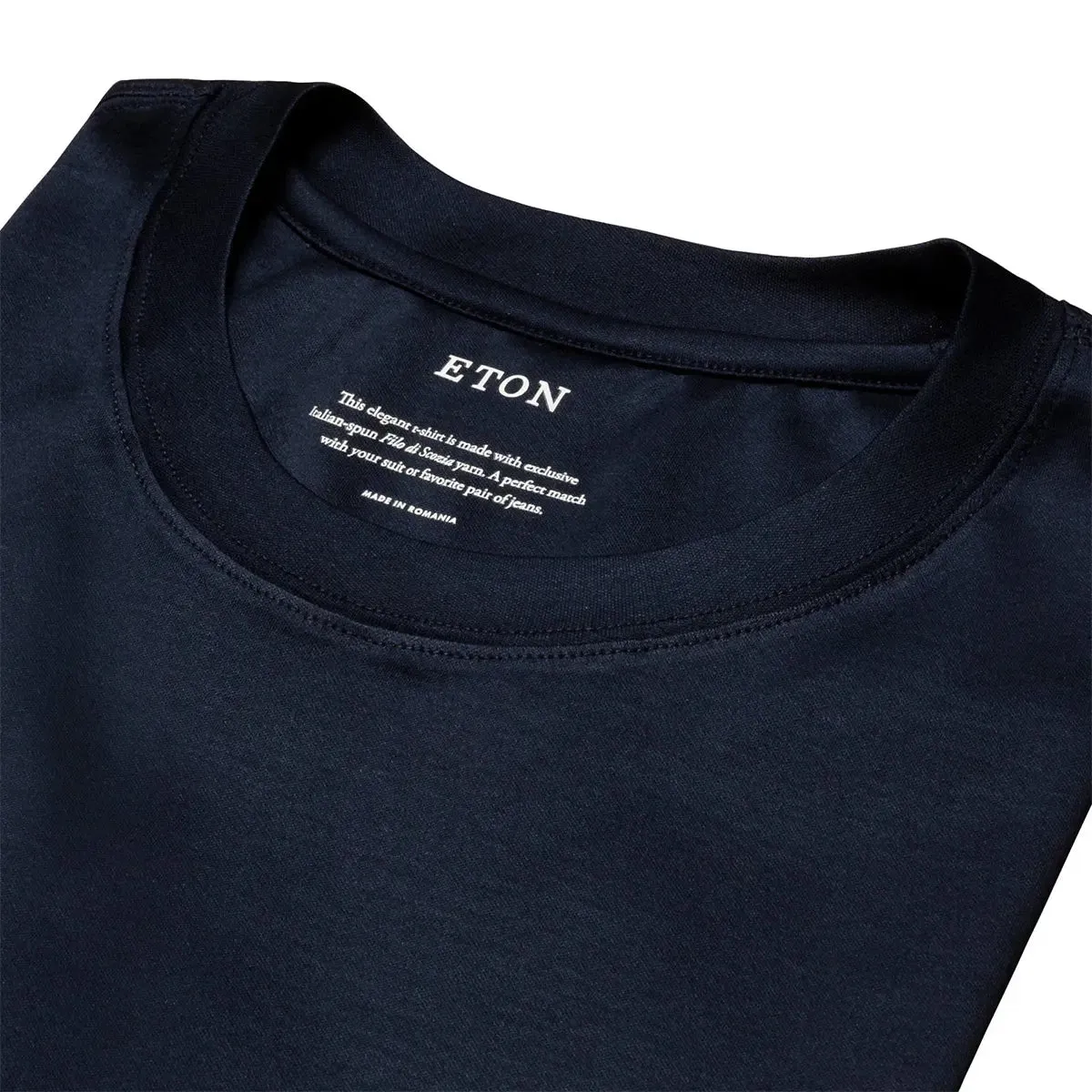 Navy Blue Filo di Scozia T-shirt