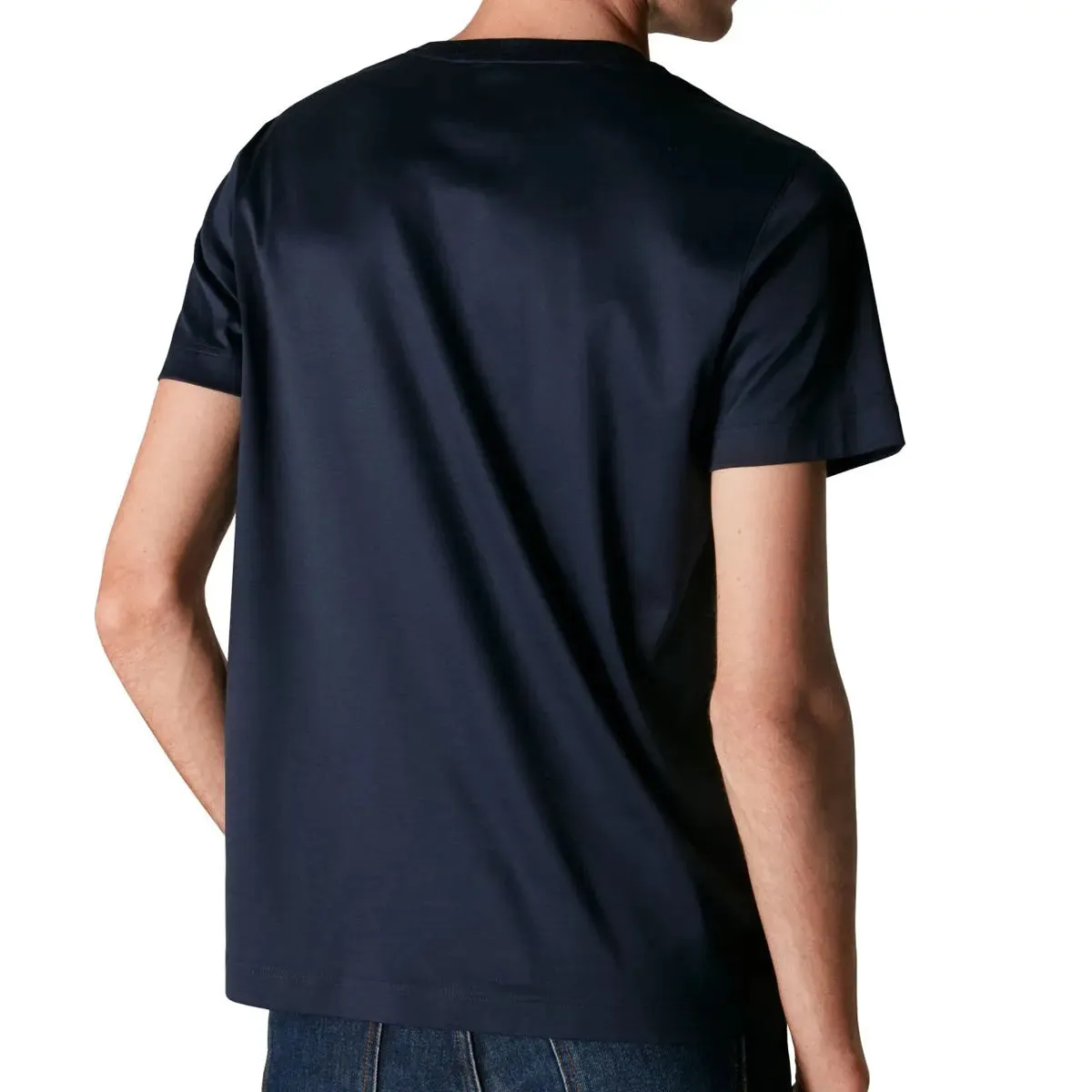 Navy Blue Filo di Scozia T-shirt