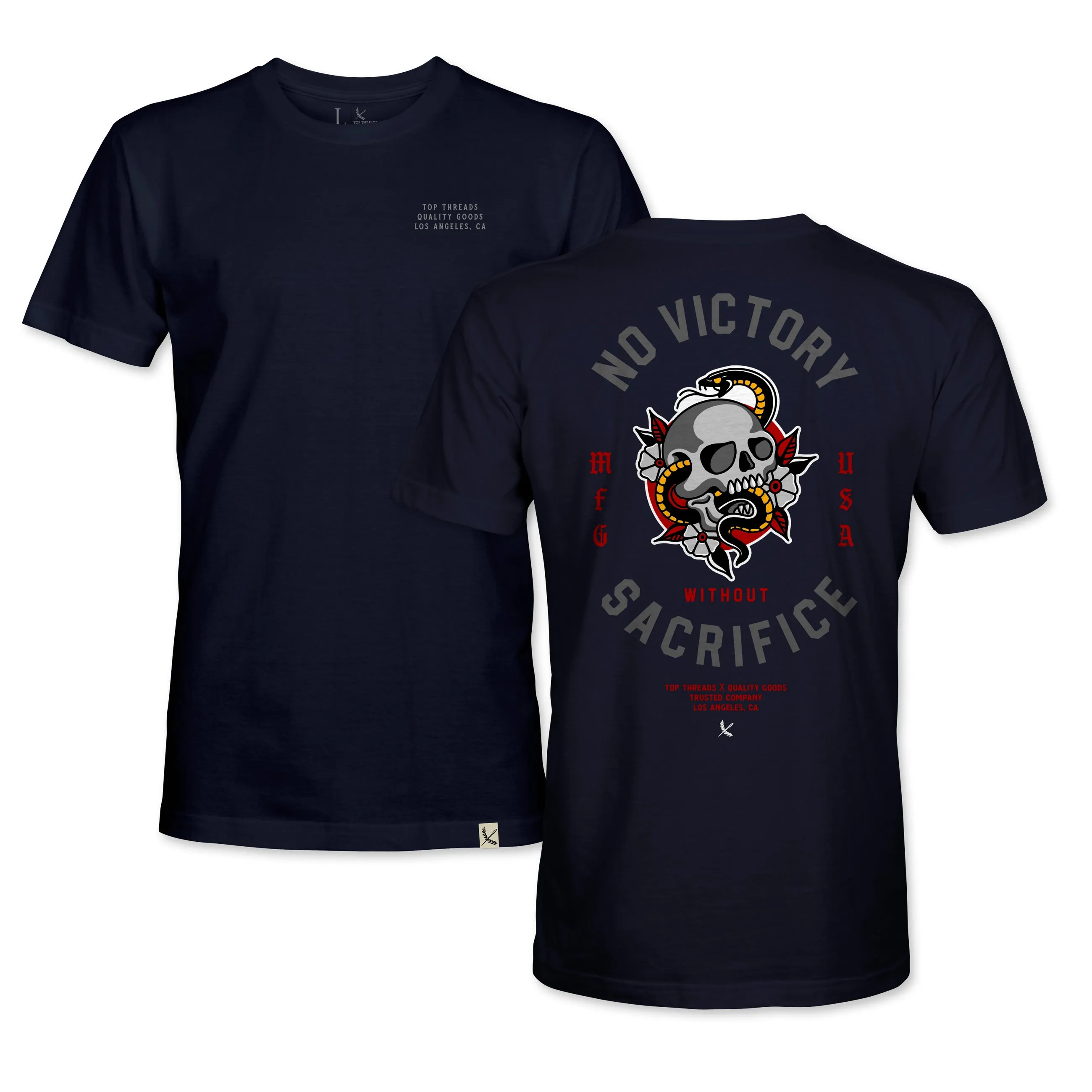 NO VICTORY TEE - NAVY