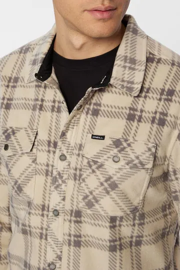 O'Neill Glacier Plaid L/S Shirt-Light Khaki